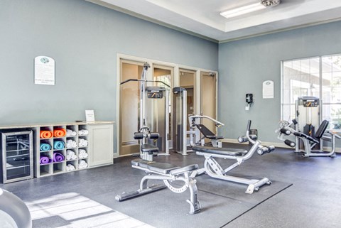 State-of-the-art Fitness Center with weight machines